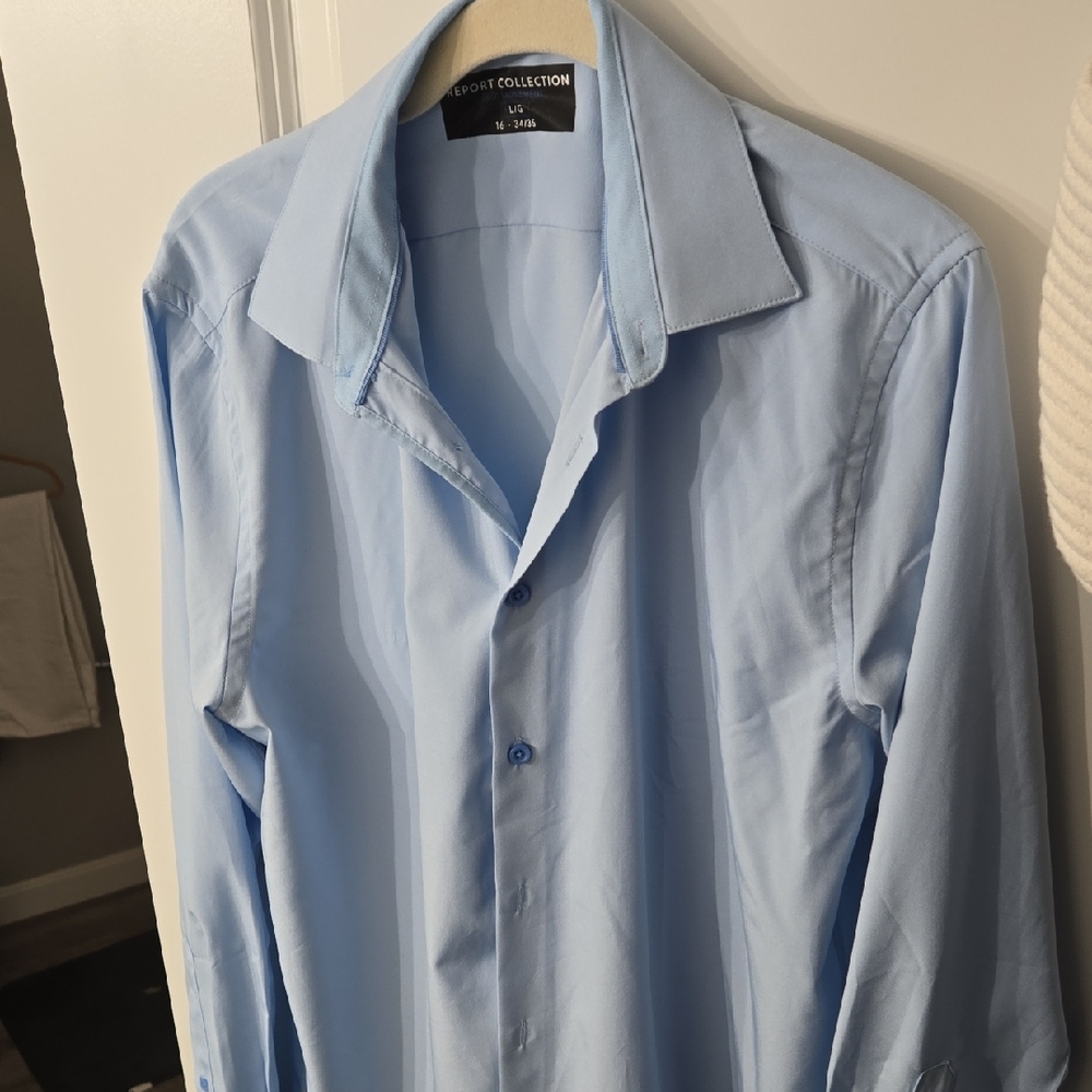 Report Collection Light Blue Dress Shirt